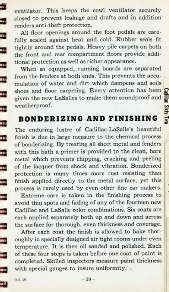 1940 Cadillac LaSalle Data Book Page 57